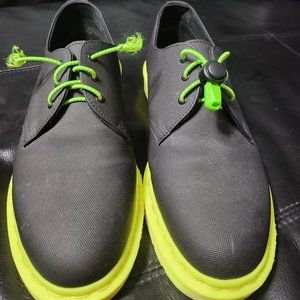DOC MARTEN SHOES WITH NEON SOLE- GREAT SHAPE WORN ONLY 2 -3 TIMES